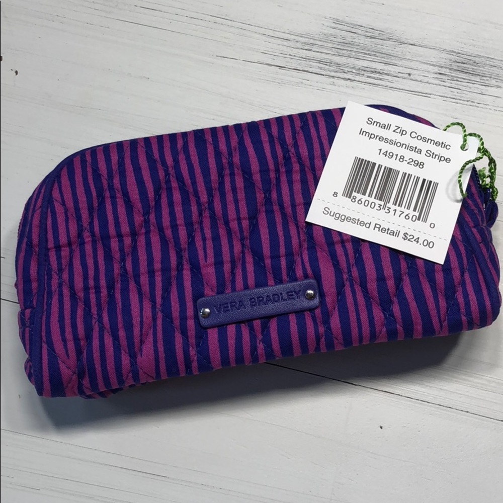 VERA BRADLEY SMALL ZIP COSMETIC ACCESSORY BAG